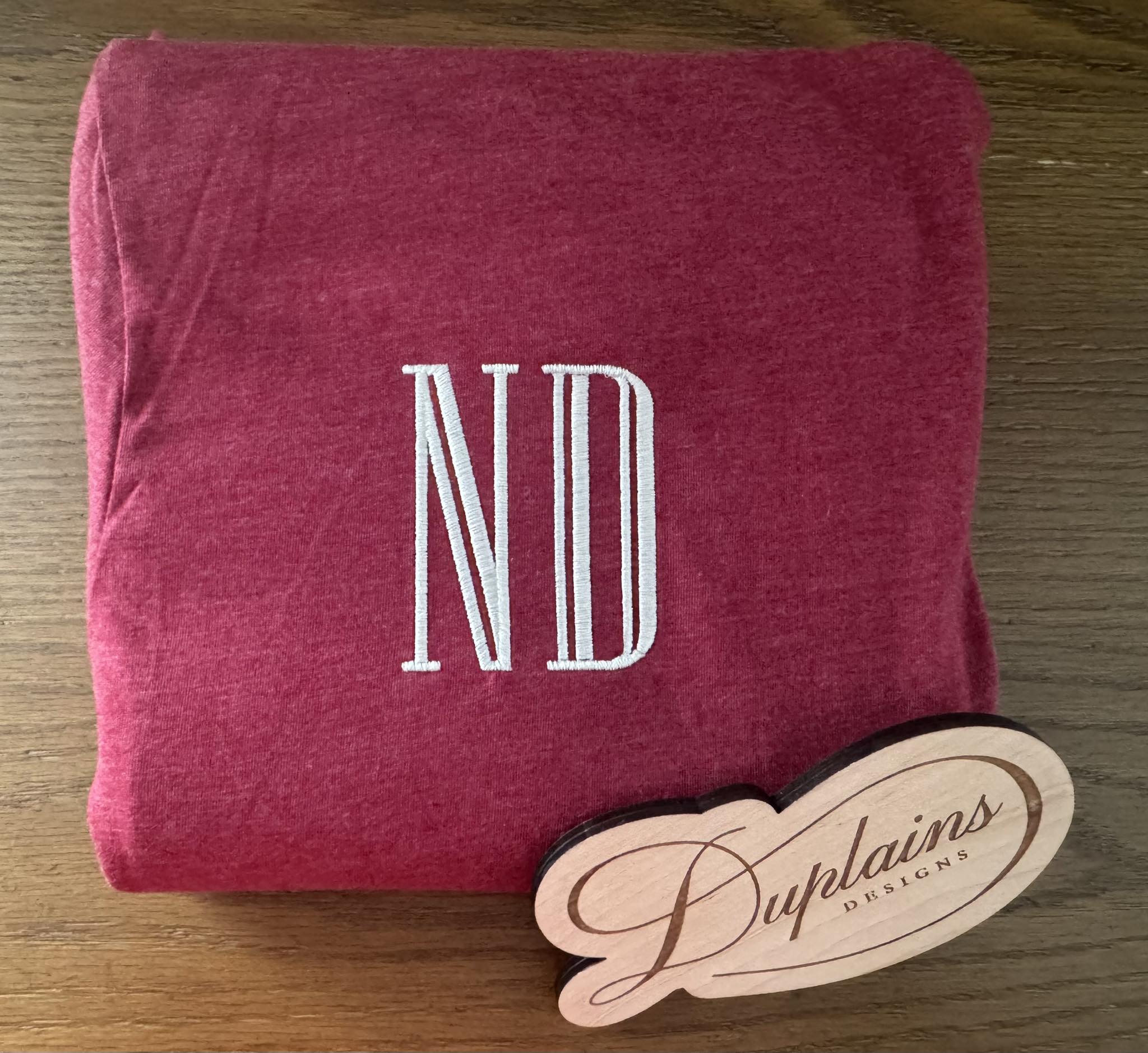 Custom Initials Embroidered Shirt