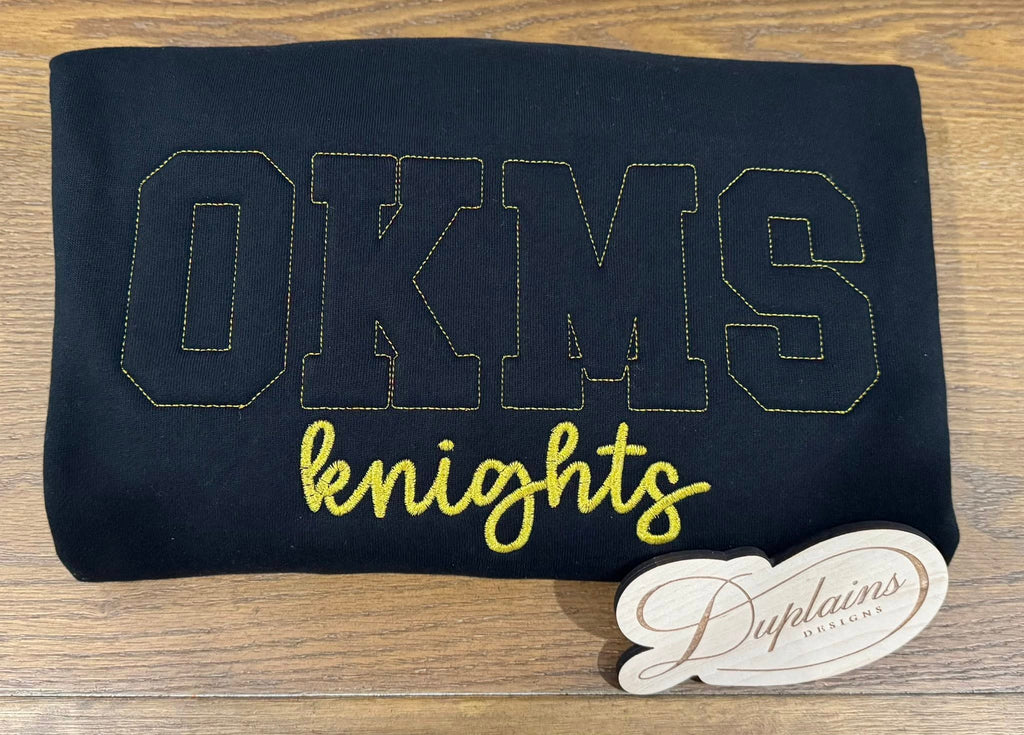 Custom 3D Embossed Embroidered Crewneck